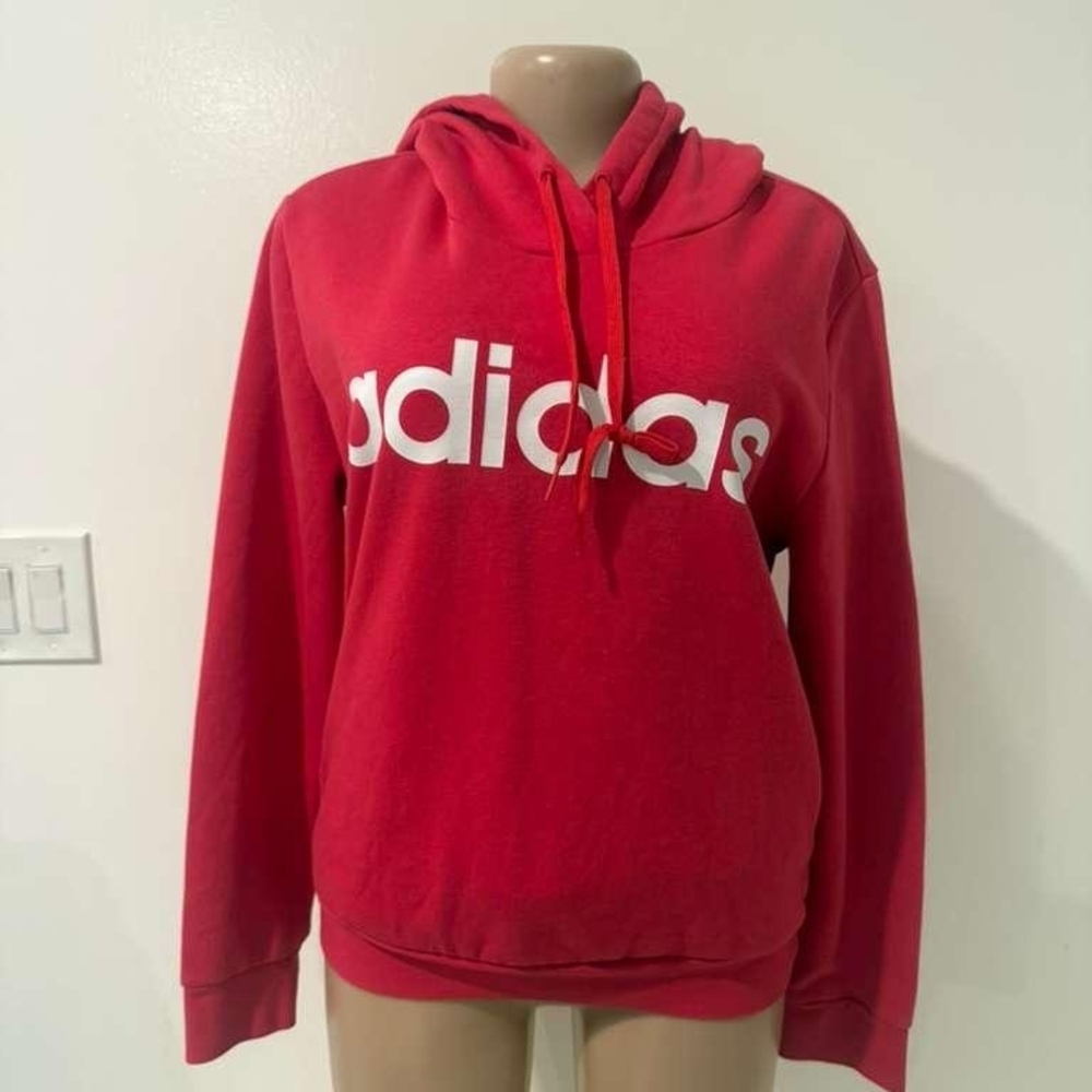 Adidas Scarlet Hoodie with White Logo